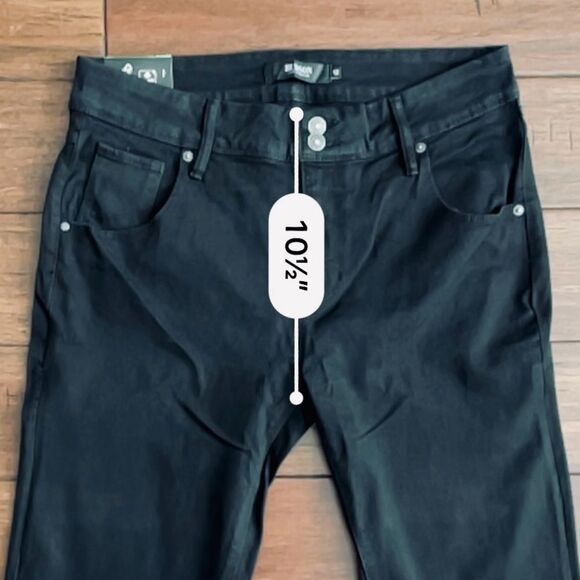 Hudson Midrise Straight Jean Pitch Black Size 32 US 12 - Picture 7 of 13